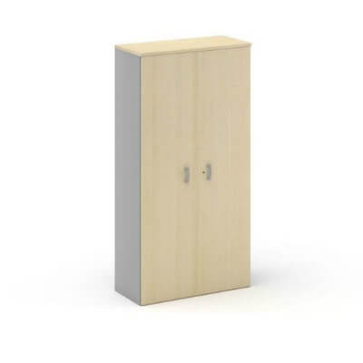 Armario alto puertas/techo haya estructura plata