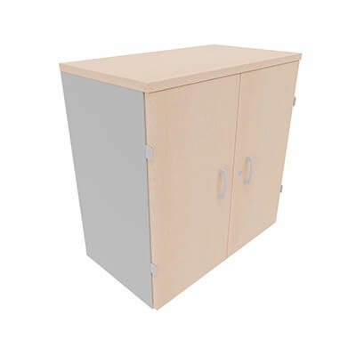 Armario con puertas color plata/haya 80x73