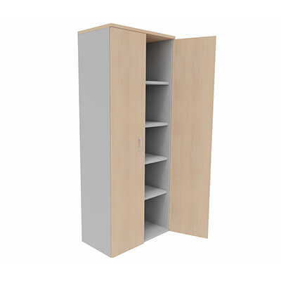 Armari alt portes/sostre roure estructura plata