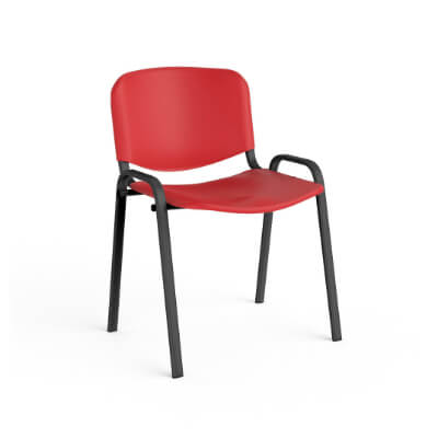 Silla MARCO conferencia PP rojo y tubo negro