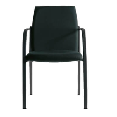 Silla GESS fija 4 patas tapizada estructura negra