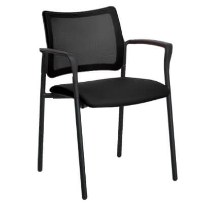 Cadira LIGHT 17 fixa apilable estructura negra