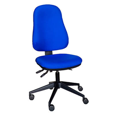 Silla OP2007 respaldo tapizado sin brazos azul