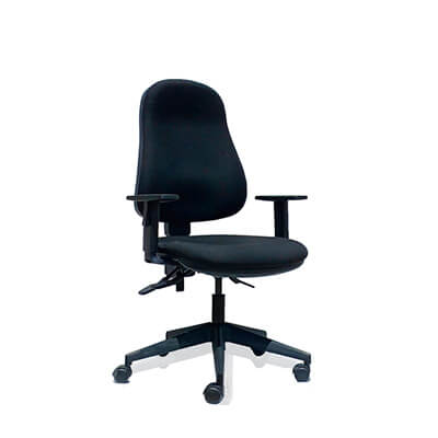 Cadira OP2007 amb braços regulables negra