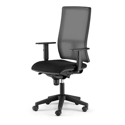 Cadira PASSION negra amb respatller i braços