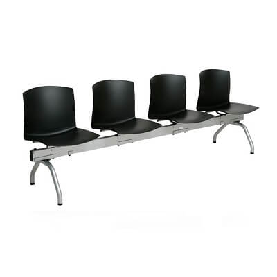 Bancada 4 places SQUARE POLIPROPILÉ color negre