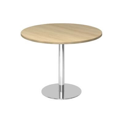 Taula reunió rodona ROCK amb peu cromat 116