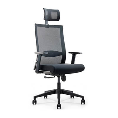 Silla NOVA con cabezal, brazos y asiento tapizado