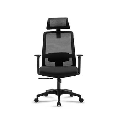 Cadira EKO negra braços regulables amb capçal