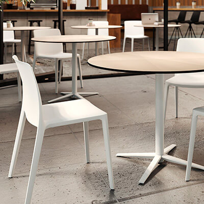 Silla FLUIT de PP ECO sin brazos color blanco