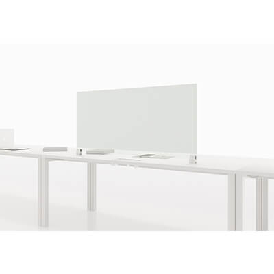 Mampara protección frontal cristal templado 130x60