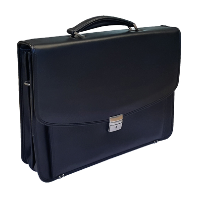 Maletín negro Carmen Cortés bolsillos acolchados