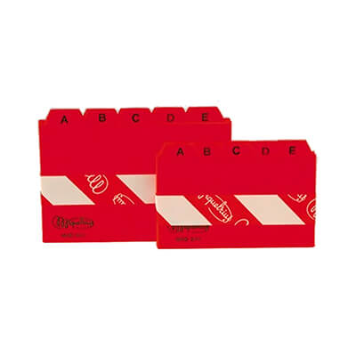 Índex de plàstic fitxer plàstic 125x200