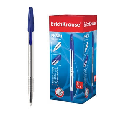 Bolígraf punta mitjana blau