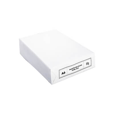 Paquete papel A6 80g 500 hojas