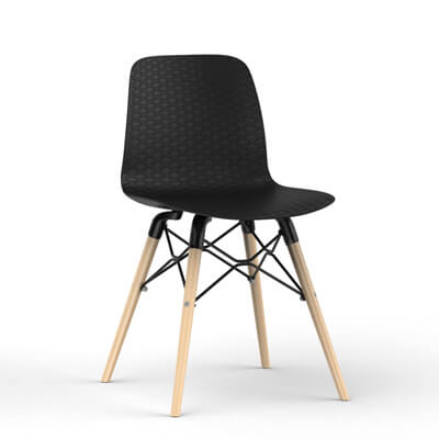 Pack 4 cadires Nut Confident color negre