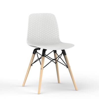 Pack 4 cadires Nut Confident color blanc