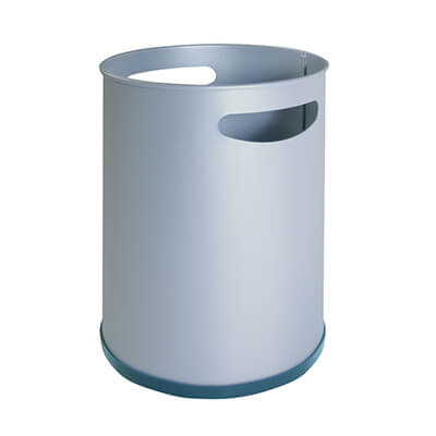 Paperera metàl·lica plata mat Ral 9006