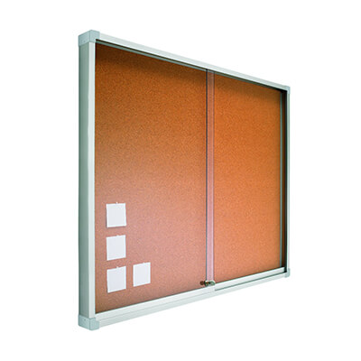 Vitrina anuncios 100x120mm corcho