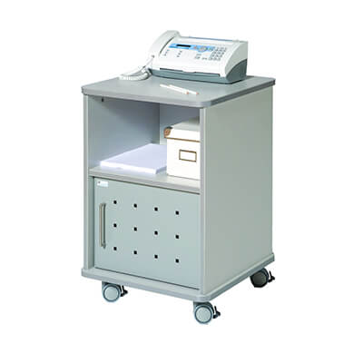 Mesa auxiliar alta dos niveles color gris