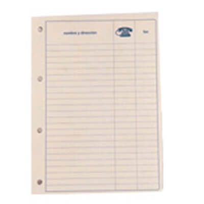 Índex ABC llista telèfon