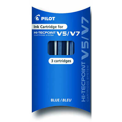 Cartutx recanvi Pilot hi-tecpoint V5 blau pack 3