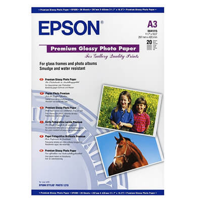 Epson premium glossy photo paper A3 20 fulls