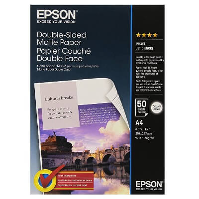 Epson mate paper doble cara A4 178g 50 fulls