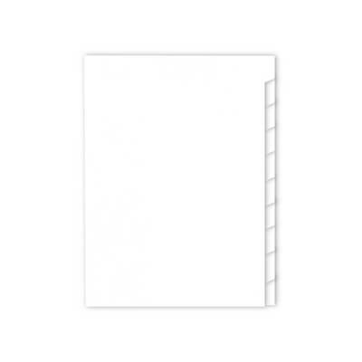 Separadores A4 cartulina sin taladros blanco 10 u.