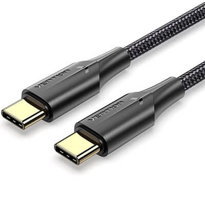 Cable  USB-C a USB-C càrrega ràpida 50cm trenat
