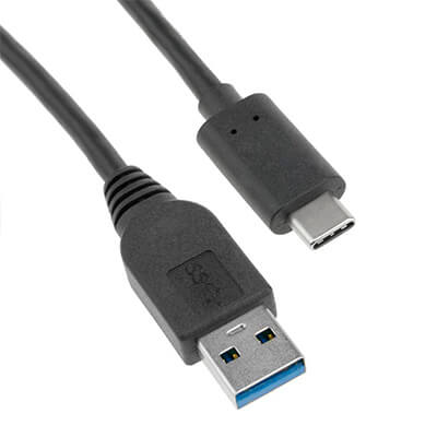 Cable USB-C macho USB-A 3.0 macho 3m gris