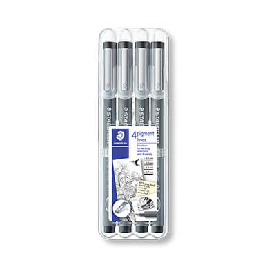 Pack 4 Staedtler pigment liner 308