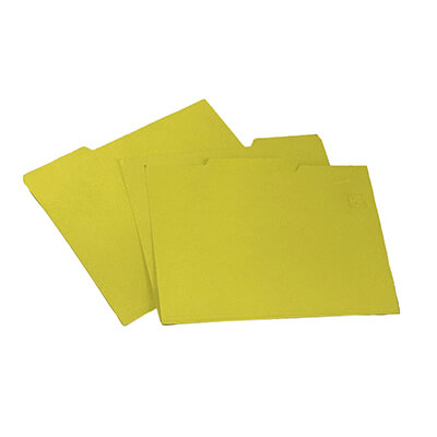 Dosier A4 pestaña derecha amarillo (50u)