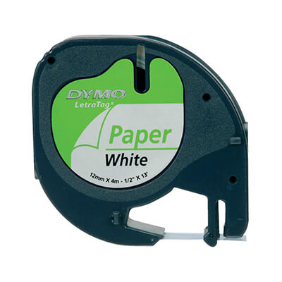 Cinta Dymo tag paper blanc