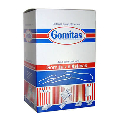 Caixa 1kg gomes elàstiques 12cm